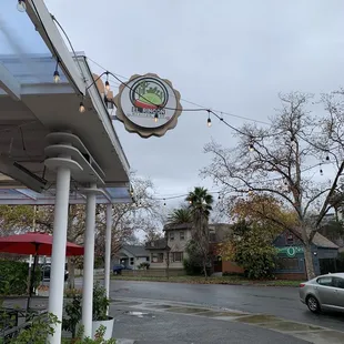 Outside of the restaurant