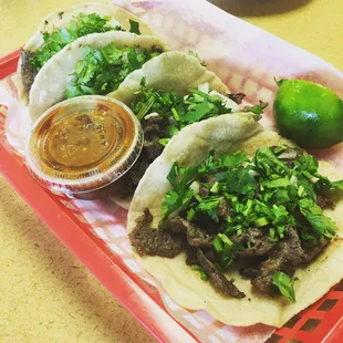 Carne asada corn tacos