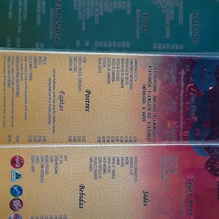 the menu