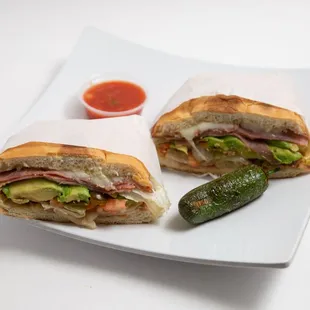 two sandwiches on a plate