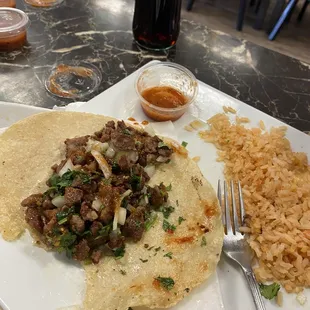 carne asada taco