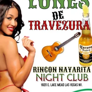 Ven a divertirse los lunes! Pícaros concursos y mucha diversión!