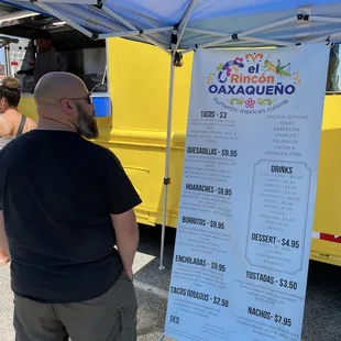Menu as of 8/21/21