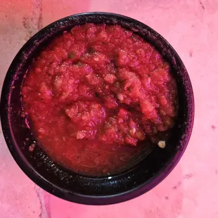 The salsa.