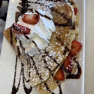 Nutella and Strawberry Breakfast Crepe