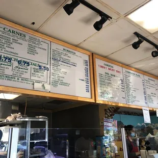 the menu