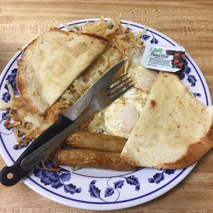 Breakfast special: 2 eggs any way, toast, hash browns &amp; choice of ham, bacon or sausage only $5.99!