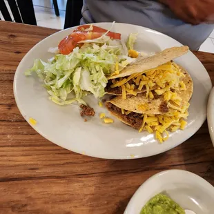 a plate of mexican food