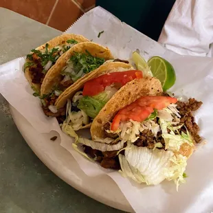 A bunch of super cheap tacos