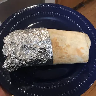 Breakfast burrito with Bacon