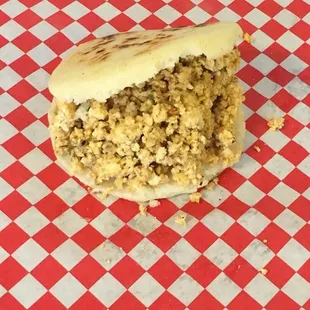 AREPA PERICO (scramble eggs tomato and onions)