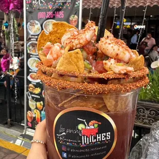 Las Pinches Miches del Rinconcito. Micheladas botaneras al gusto. La Cabrona y La perrona