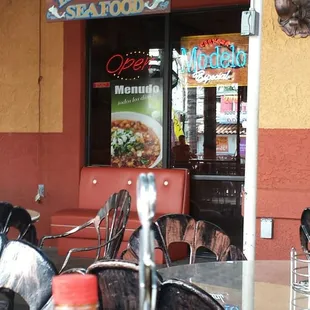 outside