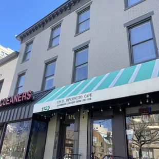 the front of the building