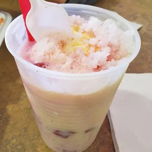 Reminds me of a gelato shaved ice cream. Simply amazing.