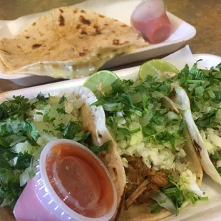 two tacos on a plate
