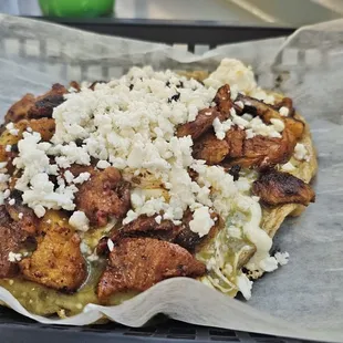 pastor picada with salsa verde