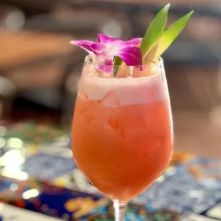 a close up of a drink