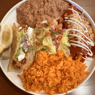 Enchilada &amp; taco combo