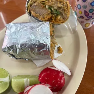 Pork burrito
