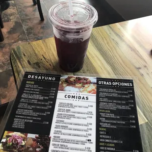 Agua de Jamaica &amp; the menu