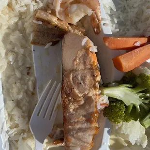 Grilled Salmon with Shrimp