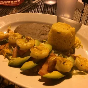 Grilled shrimp platter