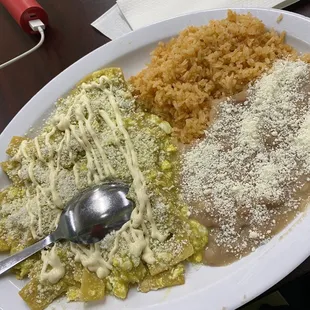 a plate of mexican food