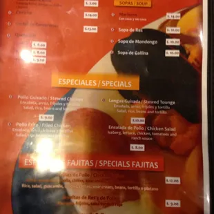 Menu p4