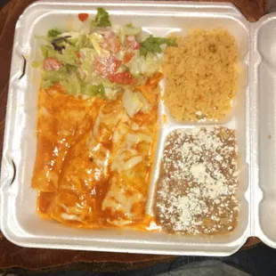 Enchiladas combo plate