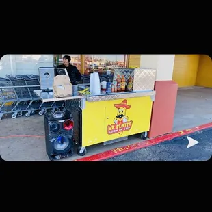 corn cart outside/ elotes