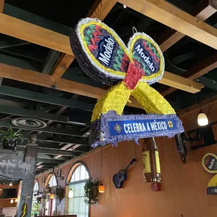 a pinata hanging from the ceiling