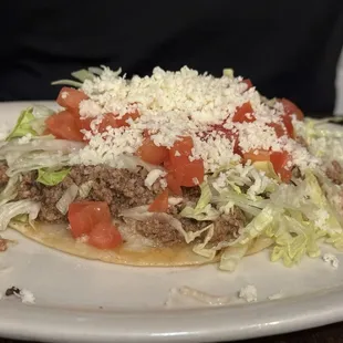 One beef soft taco. Huge.