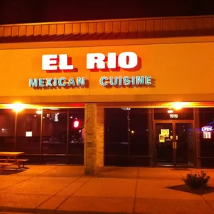 the front of the restaurant