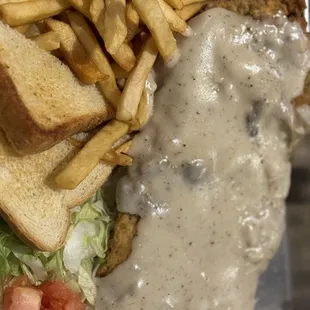 Chicken fried steak is amazing