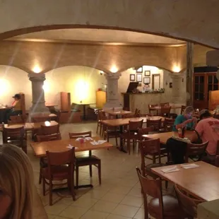 a woman sitting at a table