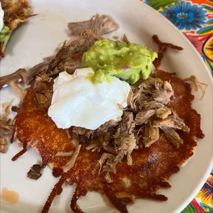 Vampiro. Tortilla with melted cheese you *fold* into a taco. Amazing.