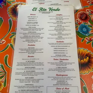 Menu as of 6/5/2022!