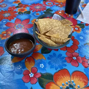 You have to start with chips and salsa.