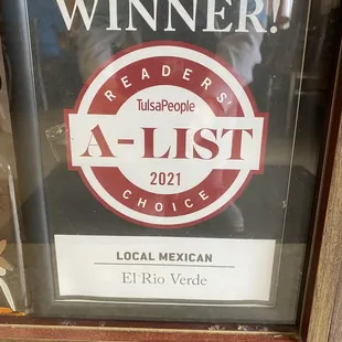They've won awards for their food. Yes, o can see why. So far, everything I have had has been very tasty and seasoned right.