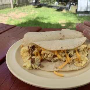 Huge tacos w/ homemade tortillas