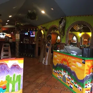 Lively, fun decor at El Rodeo.