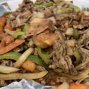 Beef fajitas