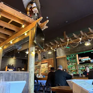 Booth seating to the left