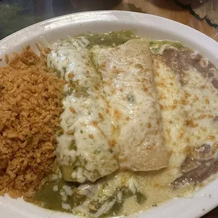 This is the pick two chicken enchiladas. Delicious!