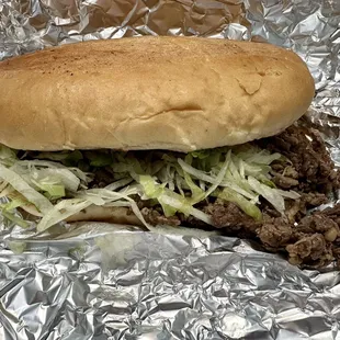 Torta, soft bread with tasty carne asada!