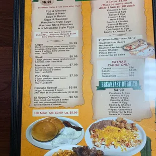 Breakfast Menu