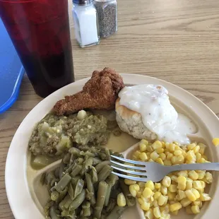a plate of food on a table