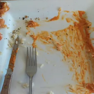 Cleaned the plate of my mummy shrimp.