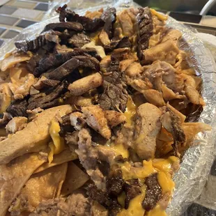 a plate of nachos